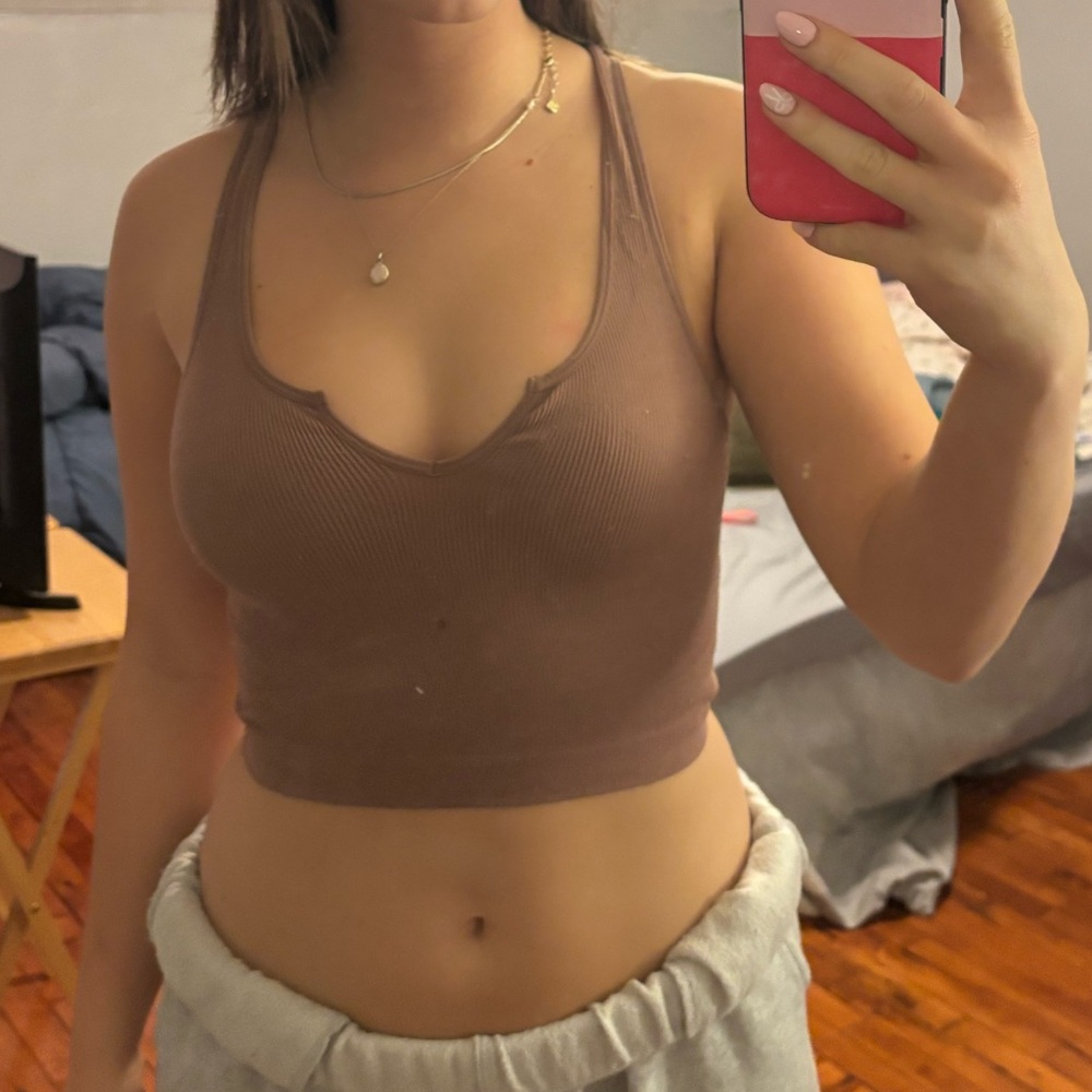 Bozollo Brown Workout Tank Top. Size S/M